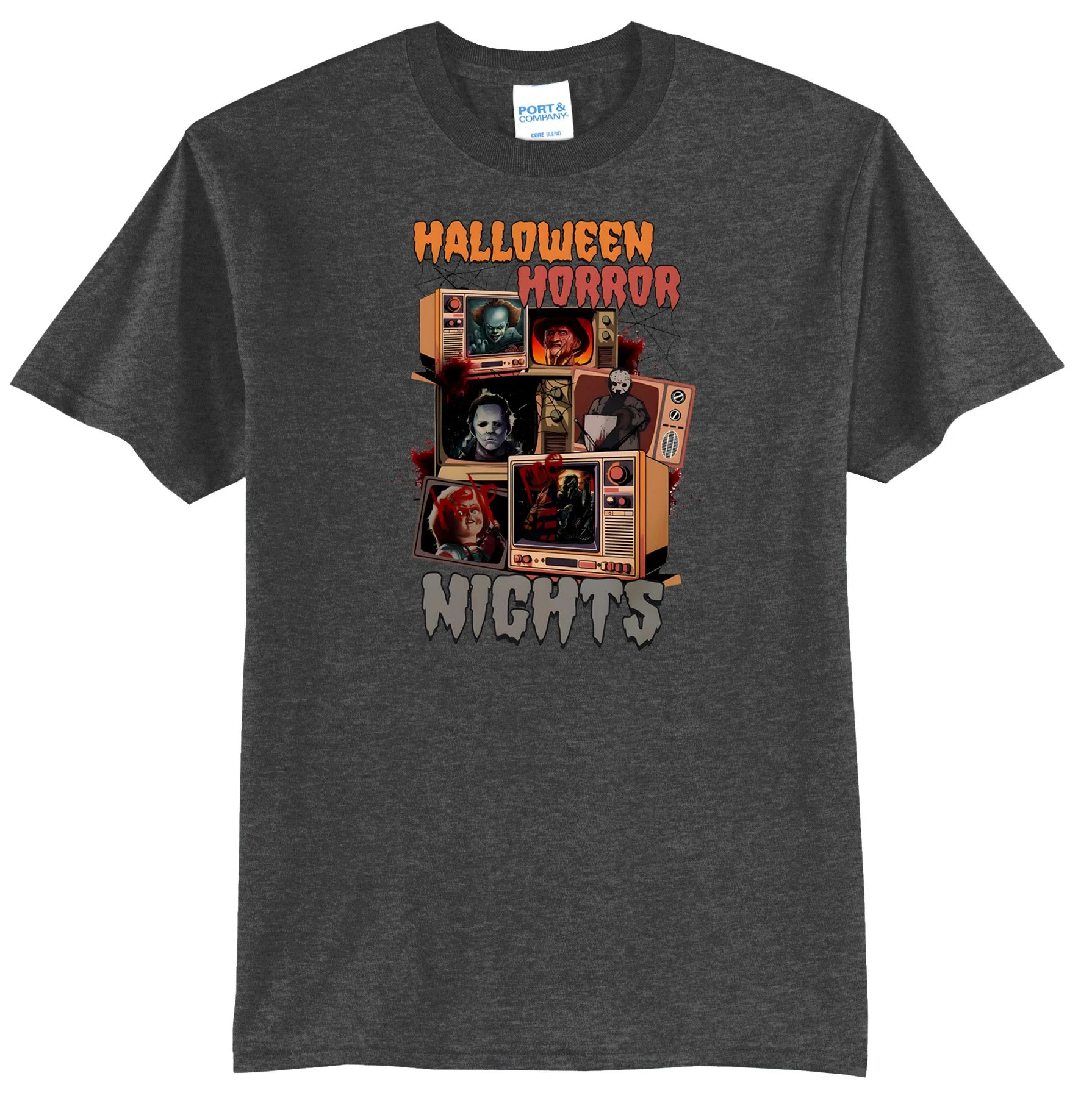 Halloween Horror Nights w/ Halloween Characters Graphic Tee Shirt