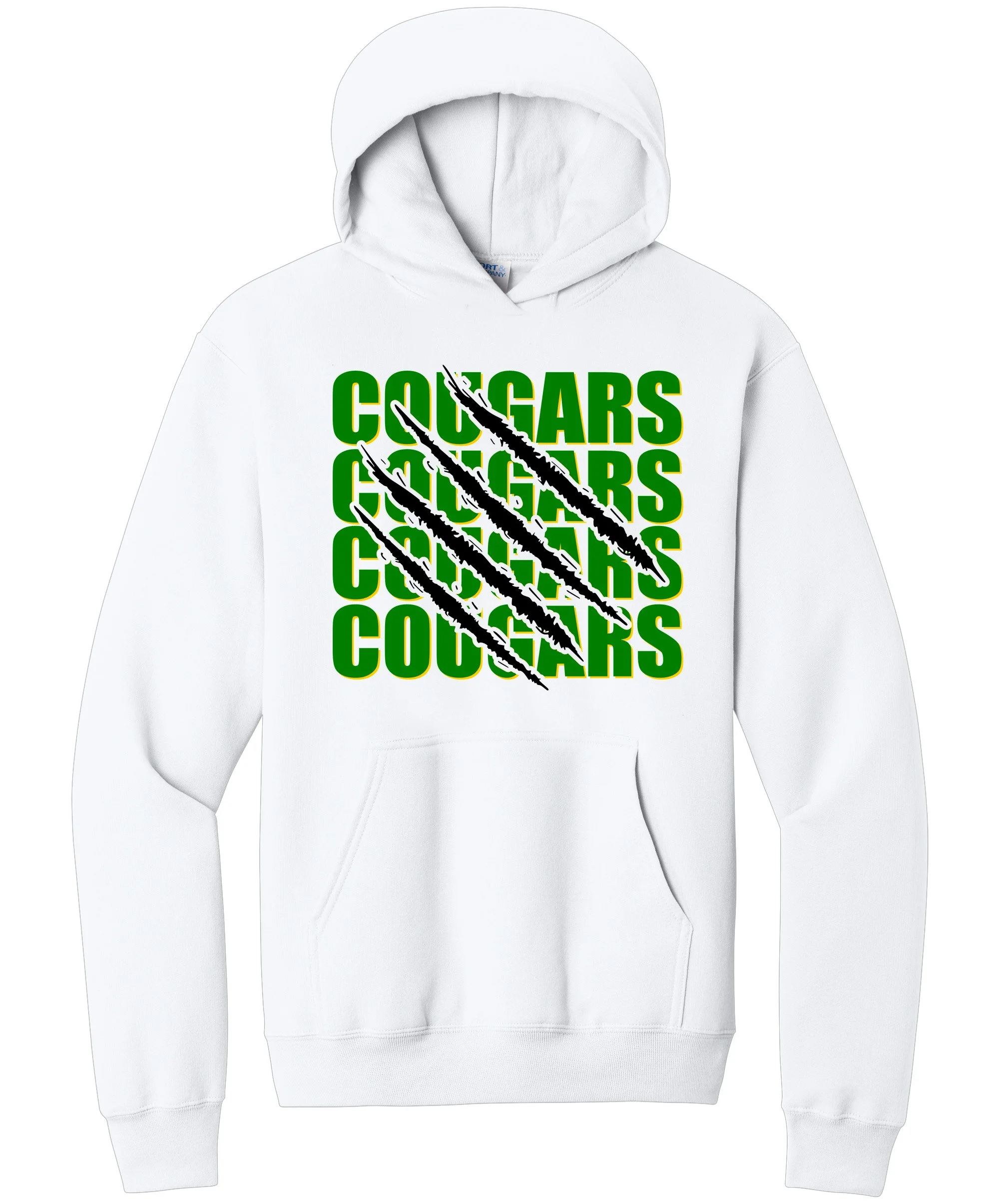 East Hardy Cougars Claw Marks Graphic Hoodie