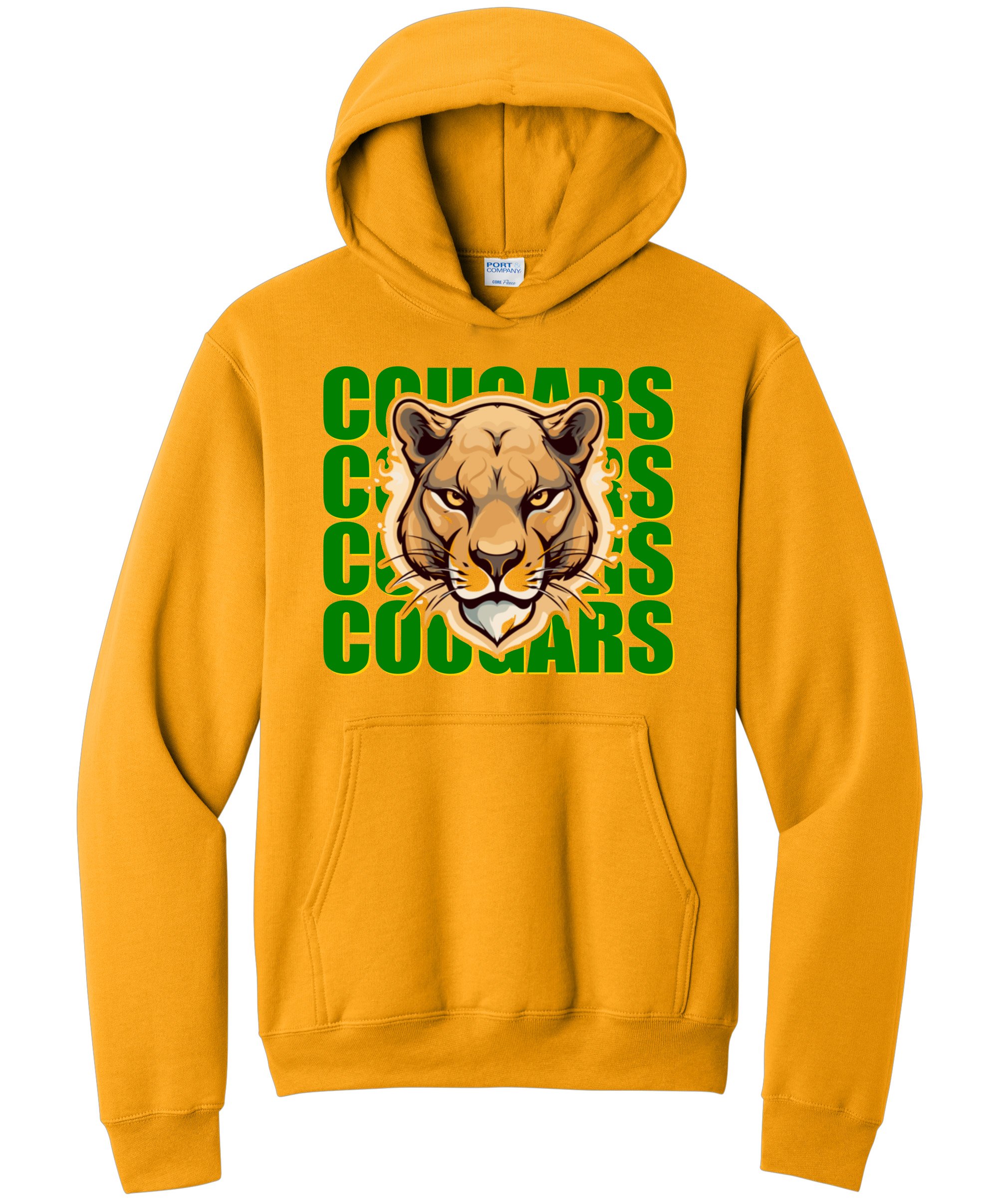 East Hardy Cougars Cougar Head Graphic Hoodie