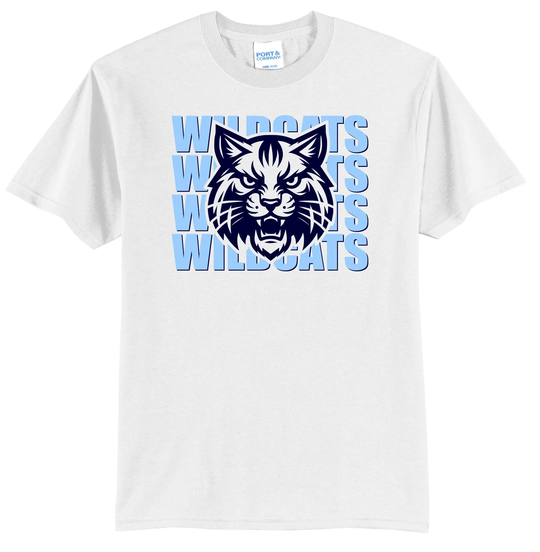 Pendleton County Wildcats w/ Wildcat Head Graphic Tee Shirt