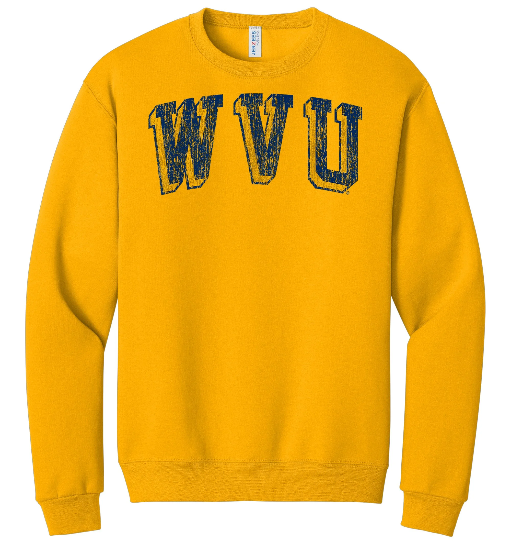 WVU Rustic Navy Graphic Crewneck Sweatshirt