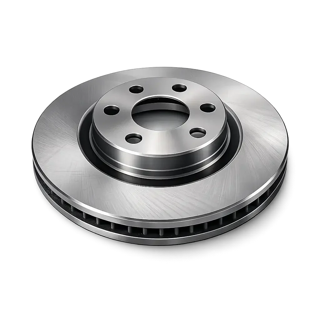 Close-up of brake rotor for professional mobile brake replacement service