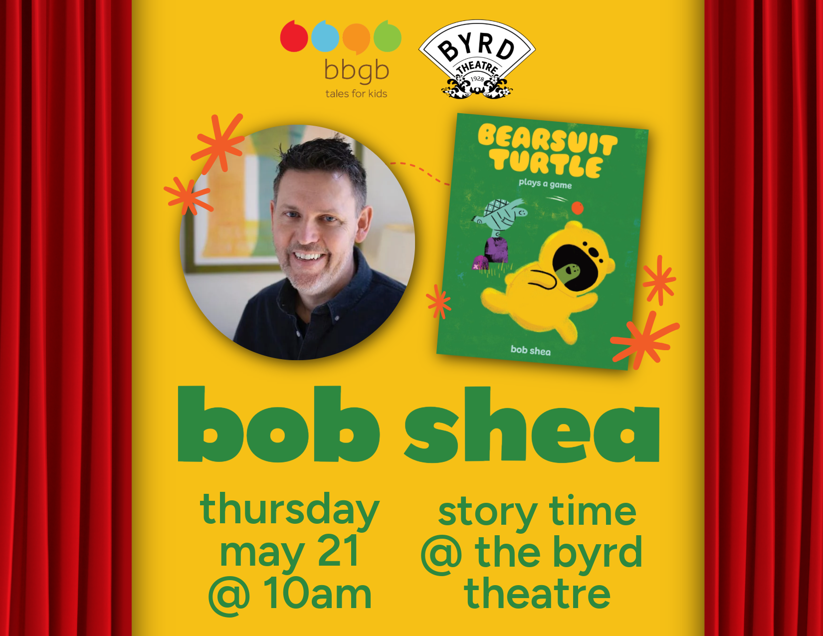 Author Storytime at the Byrd Theatre with Bob Shea