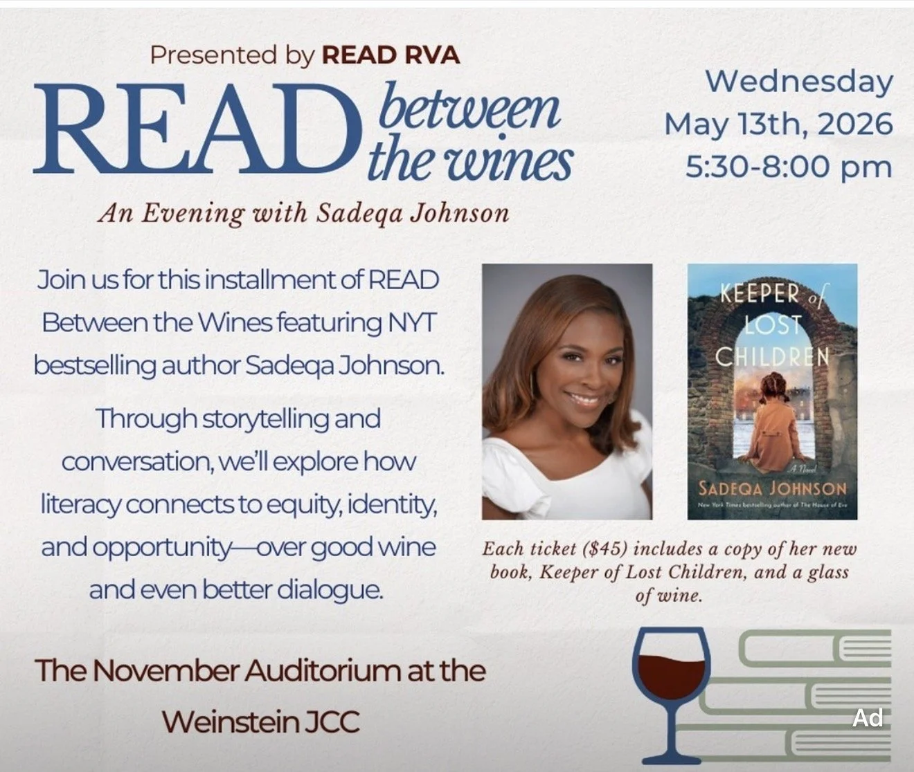 READ Between the Wines | An Evening with Sadeqa Johnson