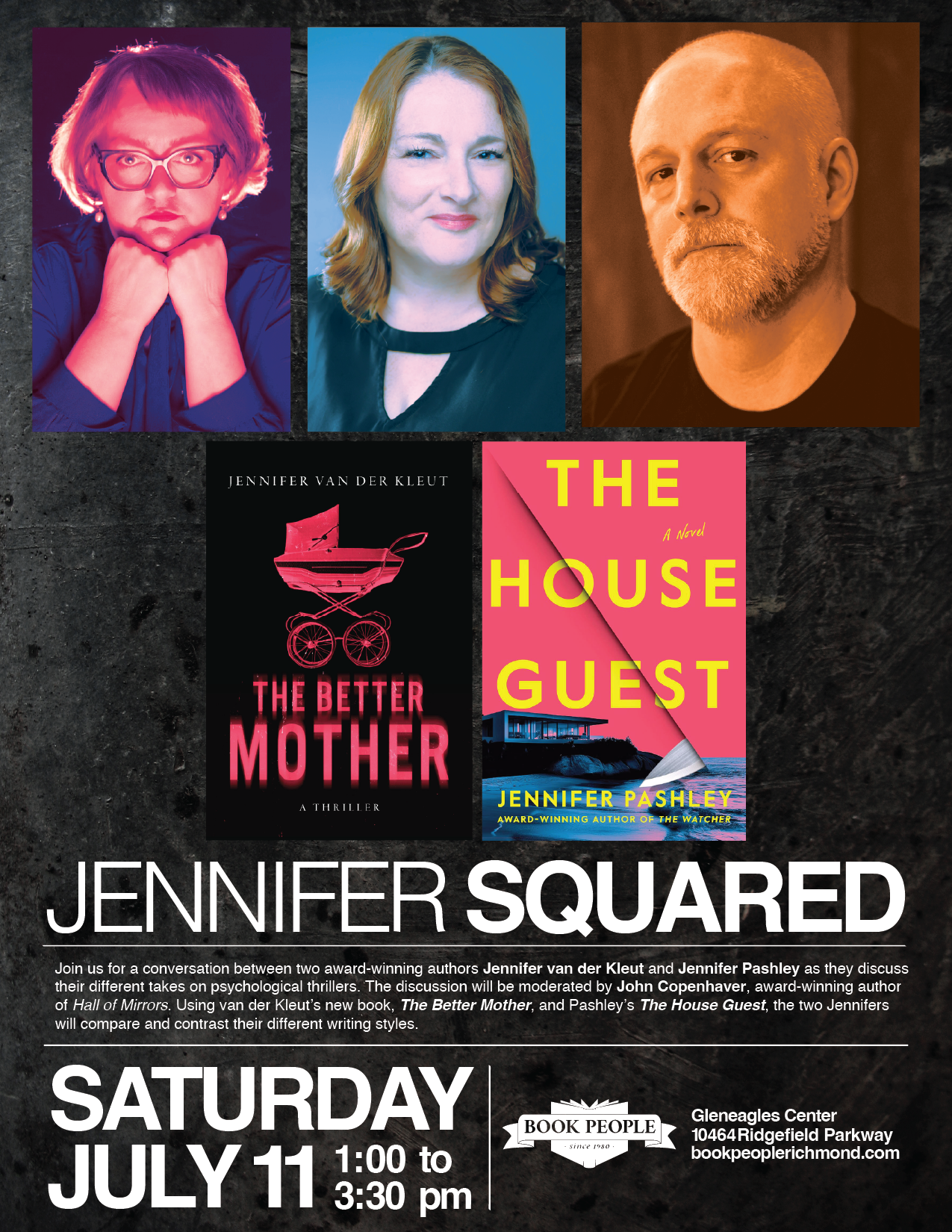 Jennifer Squared: Two Jennifers With Different Takes on Psychological Thrillers.