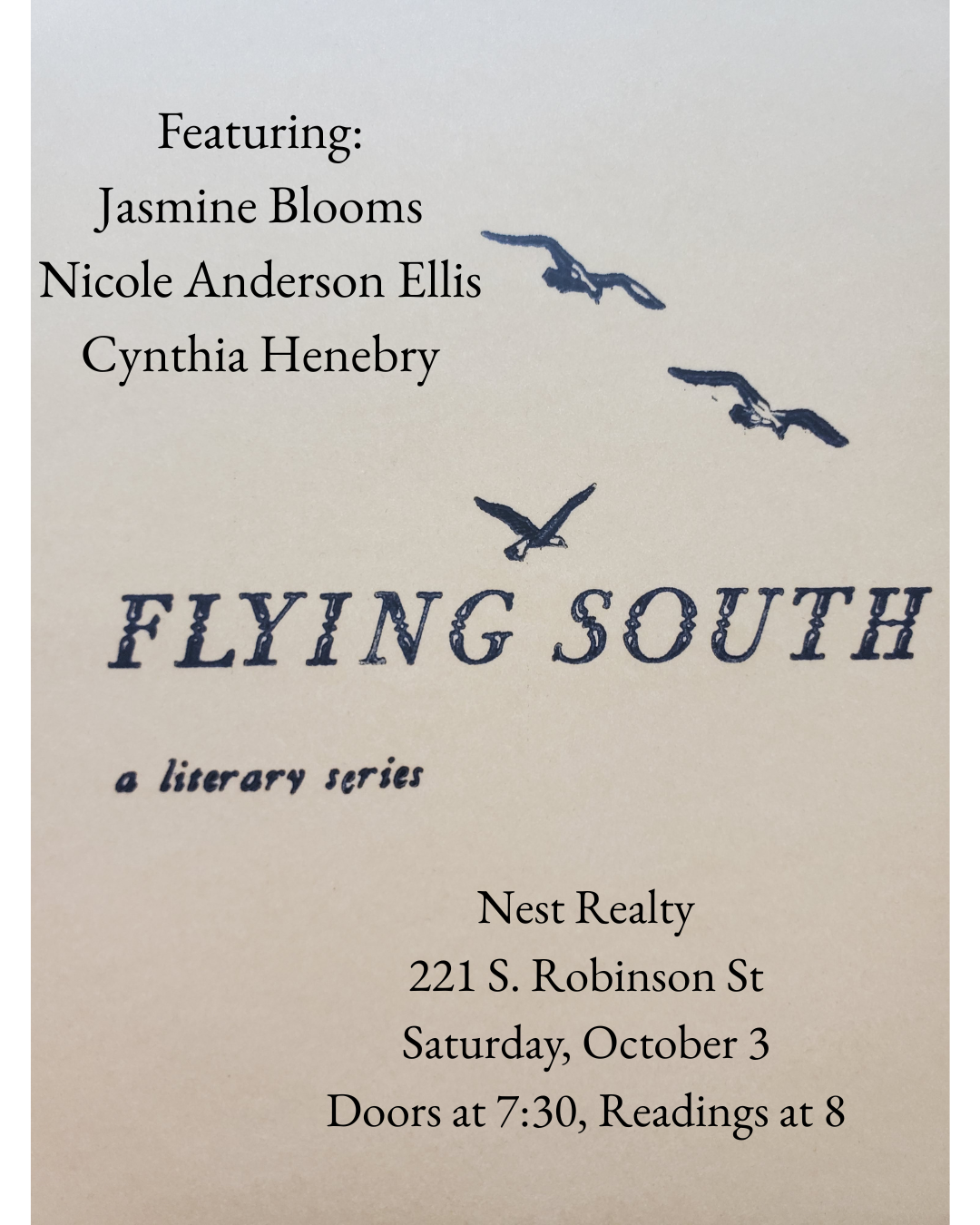 Flying South Reading Series