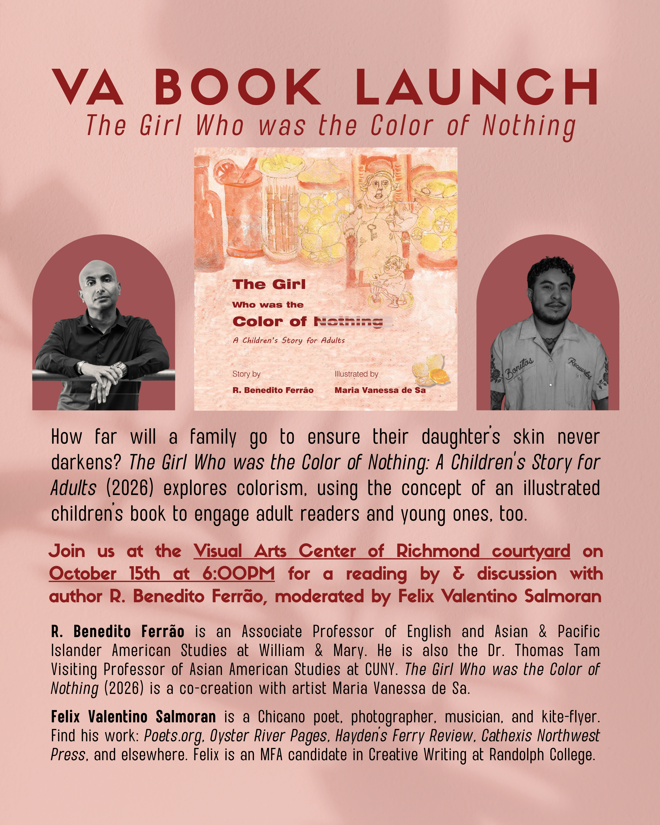VA Book Launch - The Girl Who was the Color of Nothing: A Children's Story for Adults