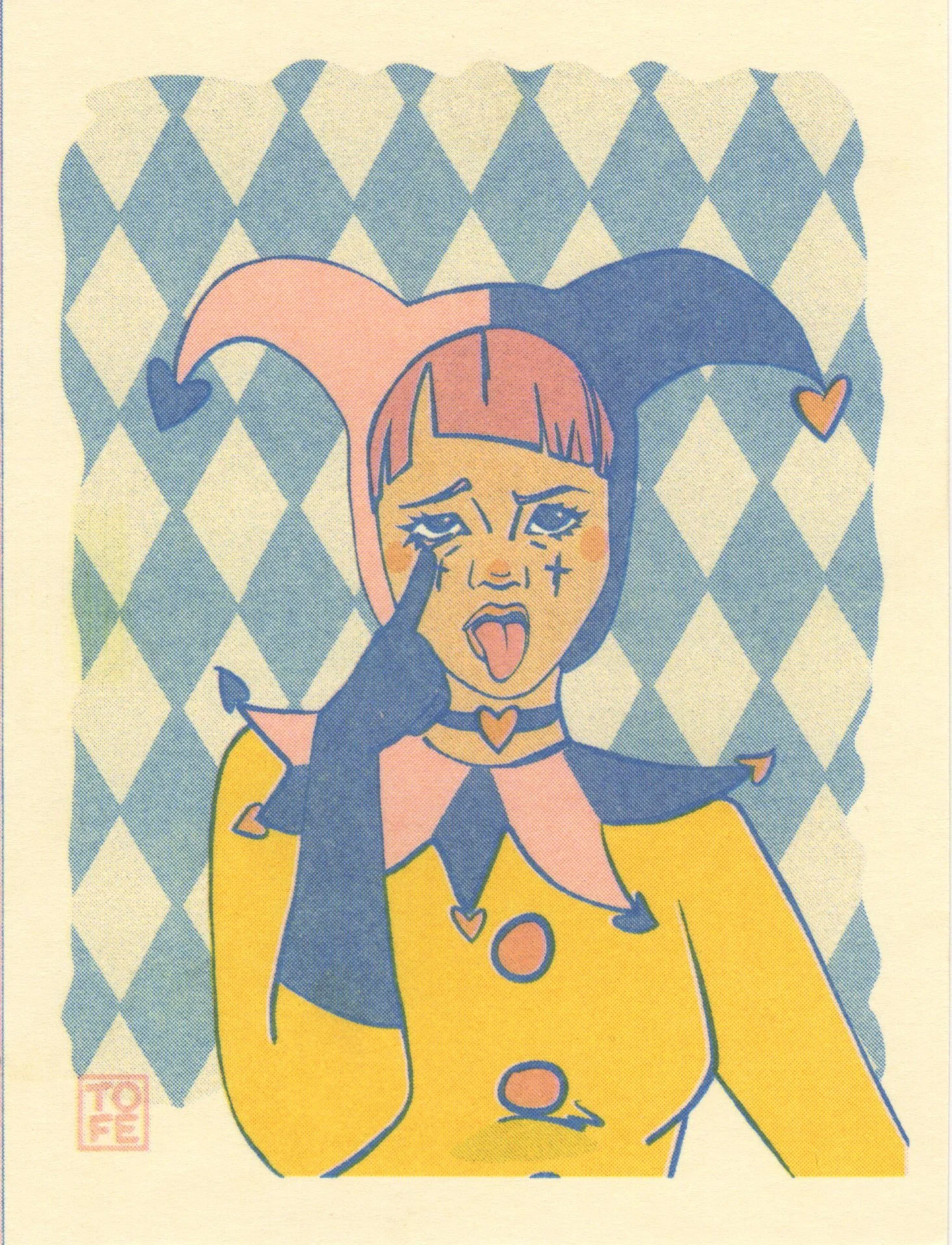 Teasing - Risograph Print