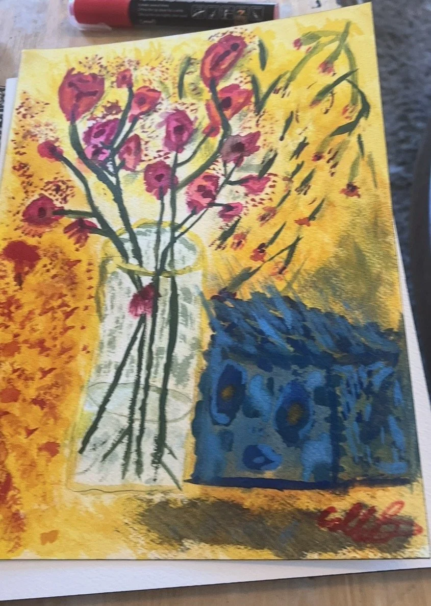 “CUBEHEAD” Done in watercolor (SOLD) 