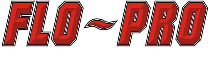 FLO PRO Performance Exhaust logo in red and white text