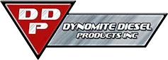 Logo with red and black lettering for DDP Dynomite Diesel Products Inc.