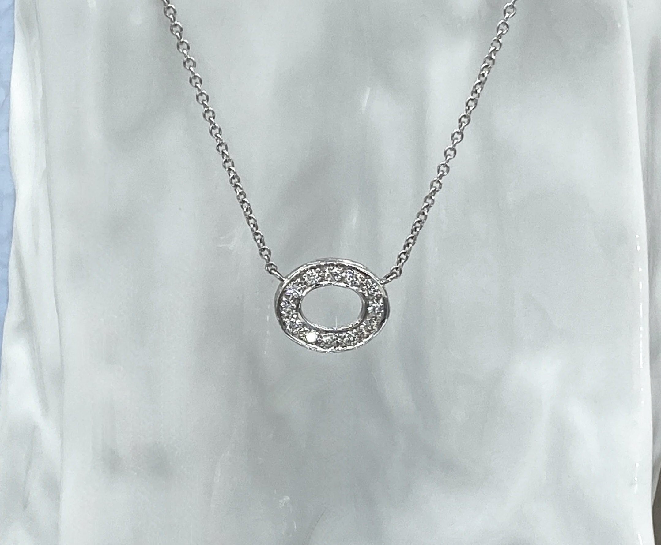 Oval Diamond Pendant