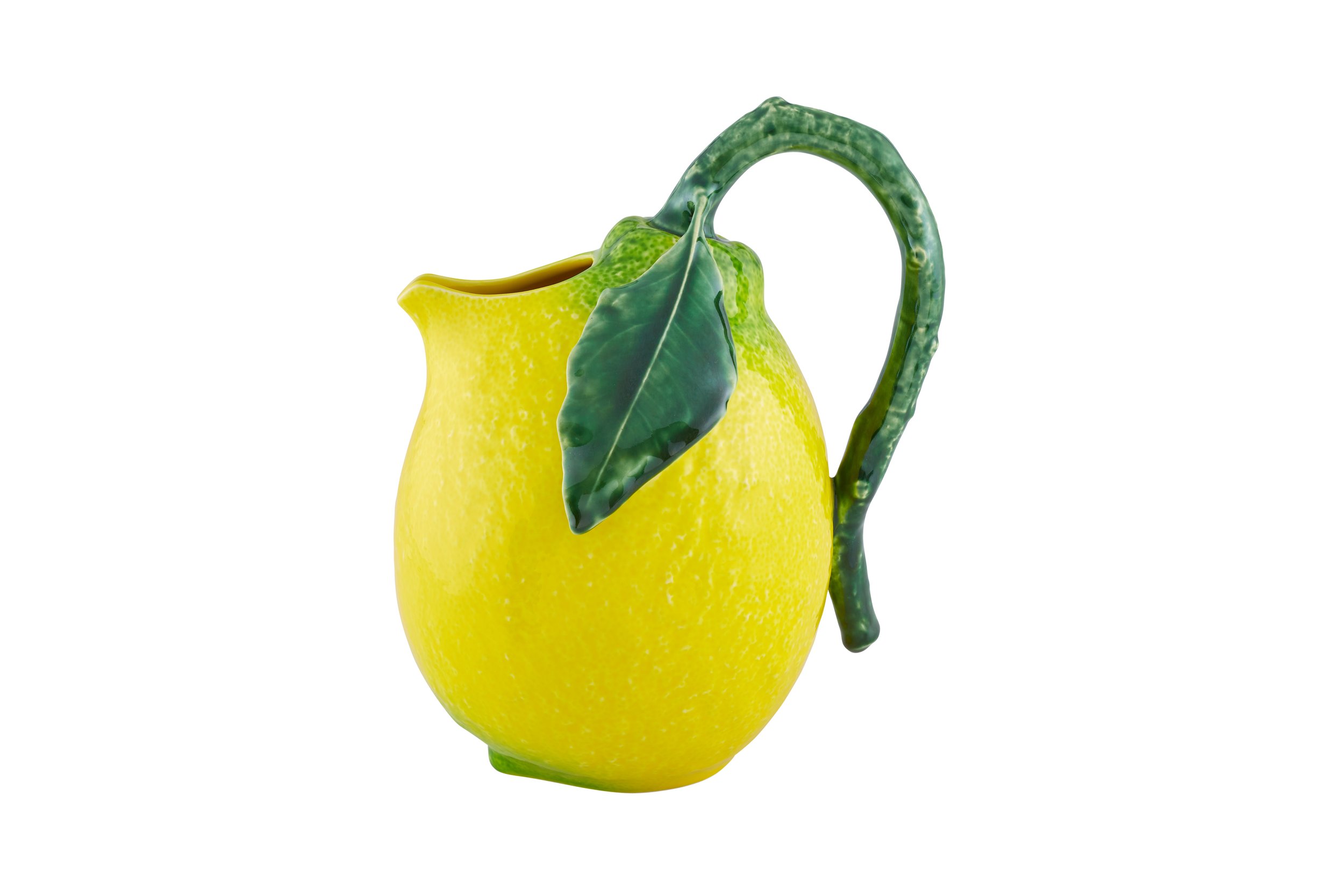 Handmade Lemon Earthenware Pitcher from Portugal