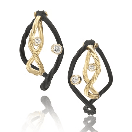 Clover Double Wire Diamond Hoop