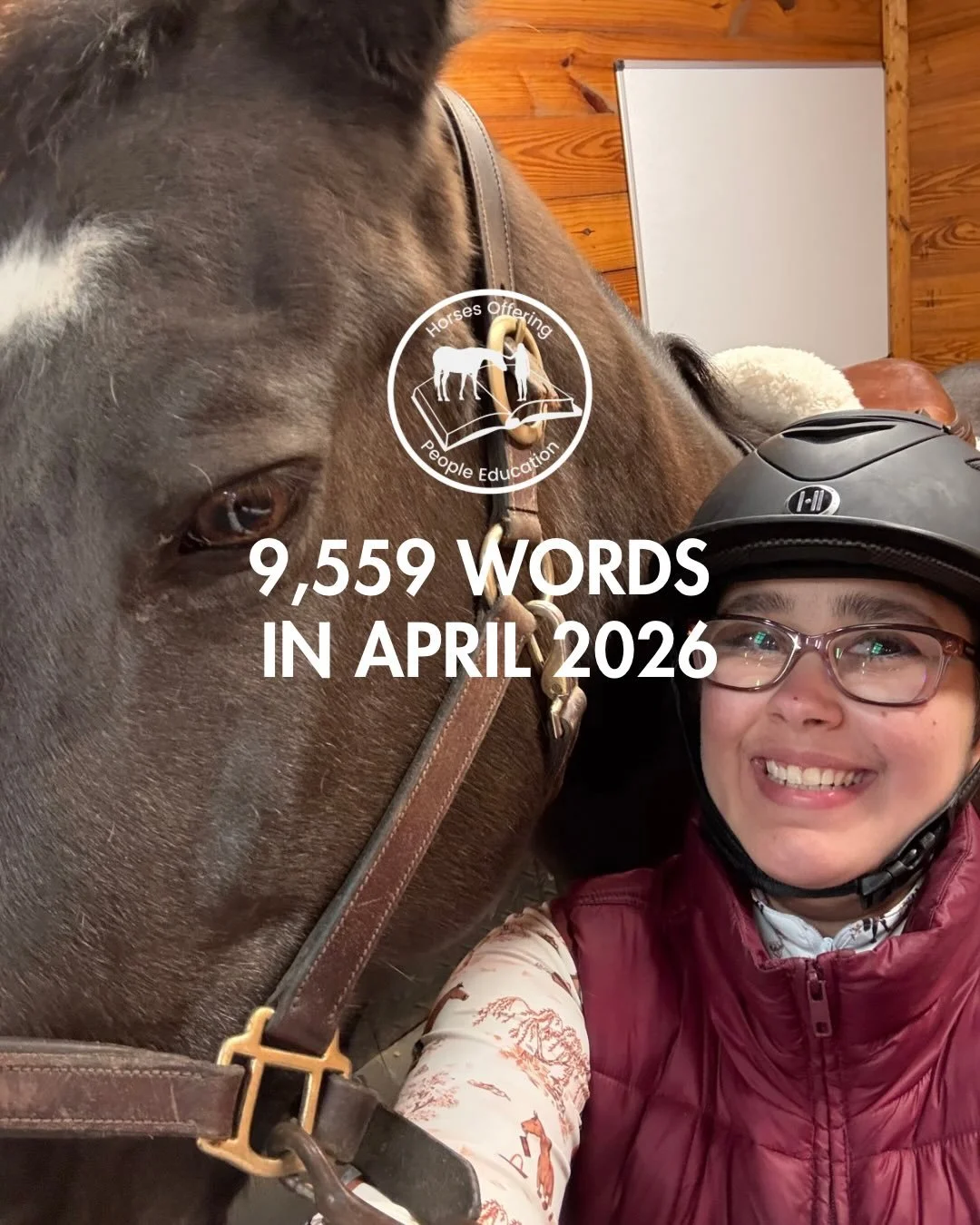April: lots of writing, shedding ponies, and the return of outdoor riding (finally!) ✍️🐴☀️🐶
