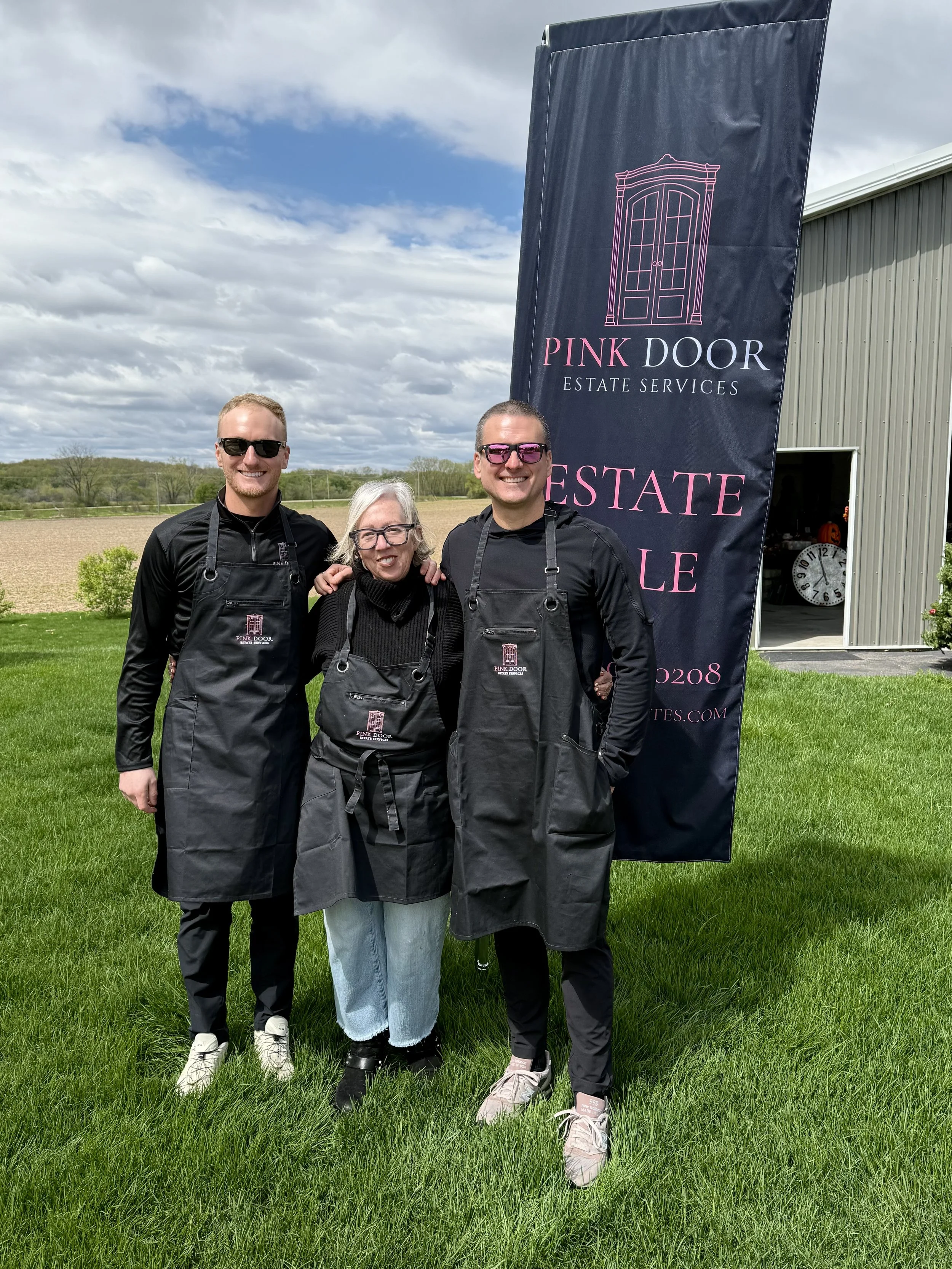 Pink Door Estate Services team preparing a Madison estate sale