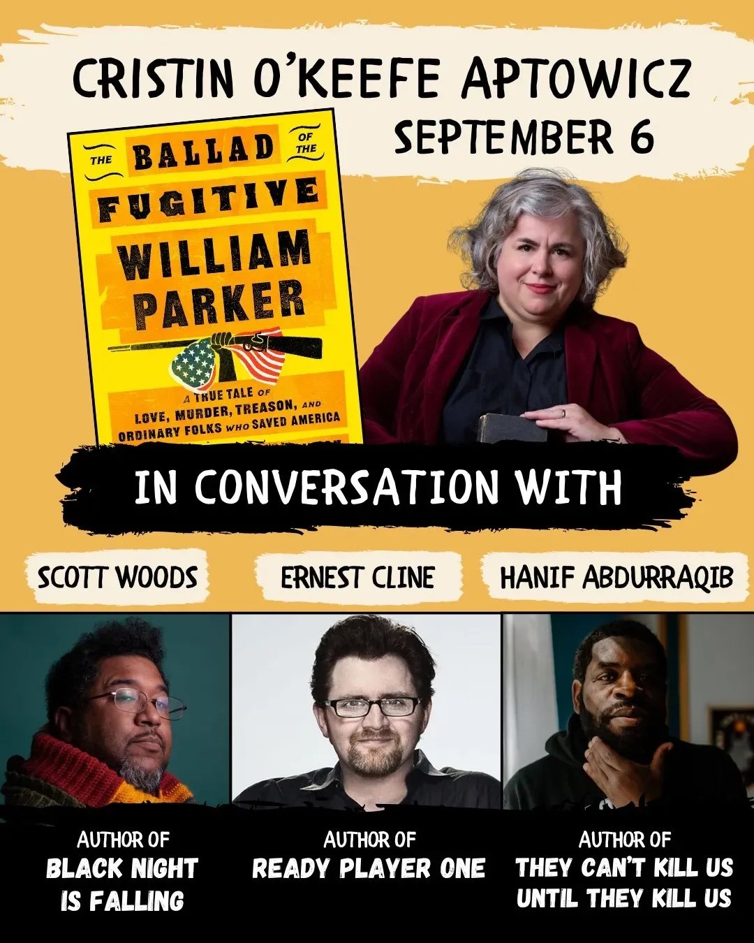 Pre-Publication Launch Event with Hanif Abdurraqib, Scott Woods, and Ernest Cline