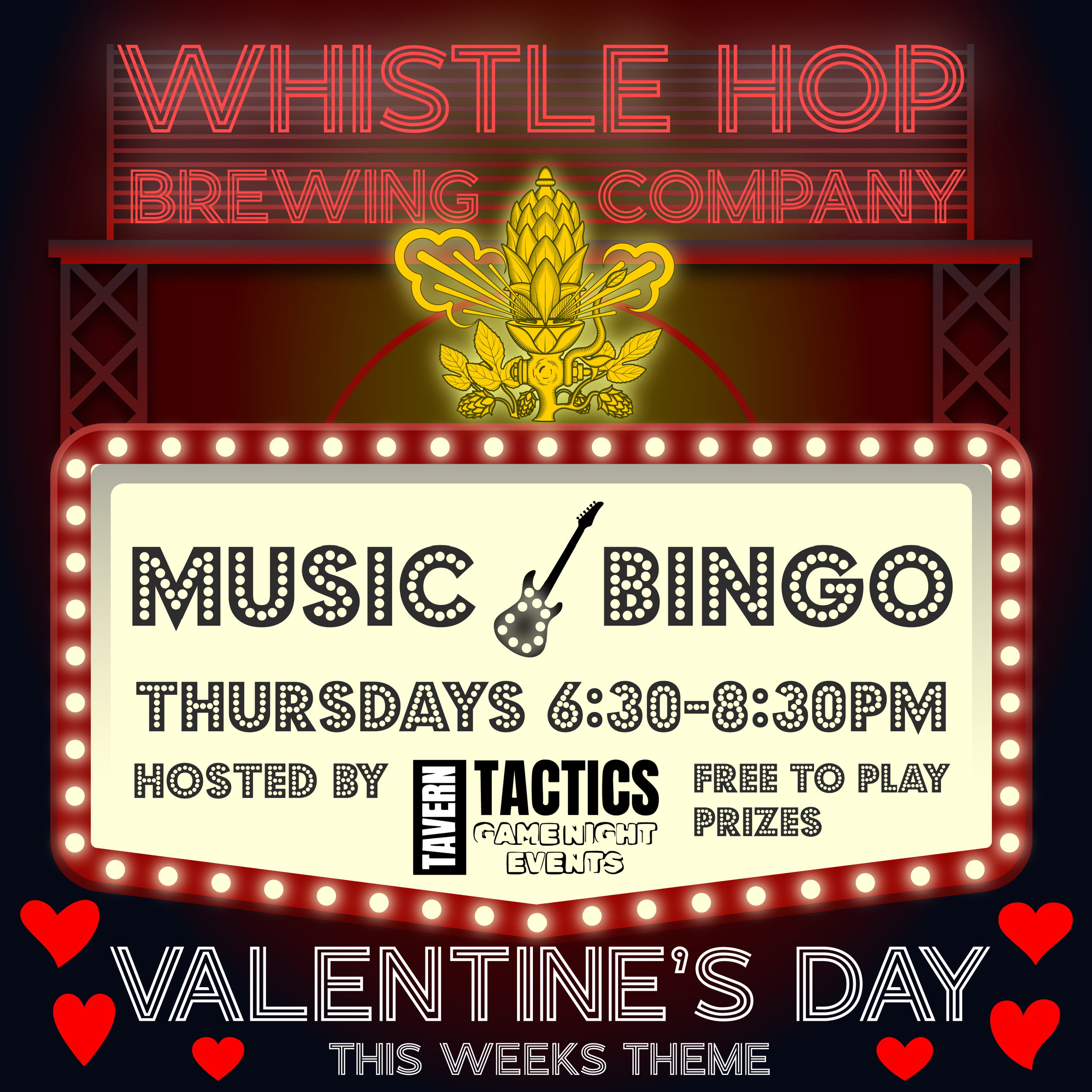 Music Bingo Night - Valentine's Day