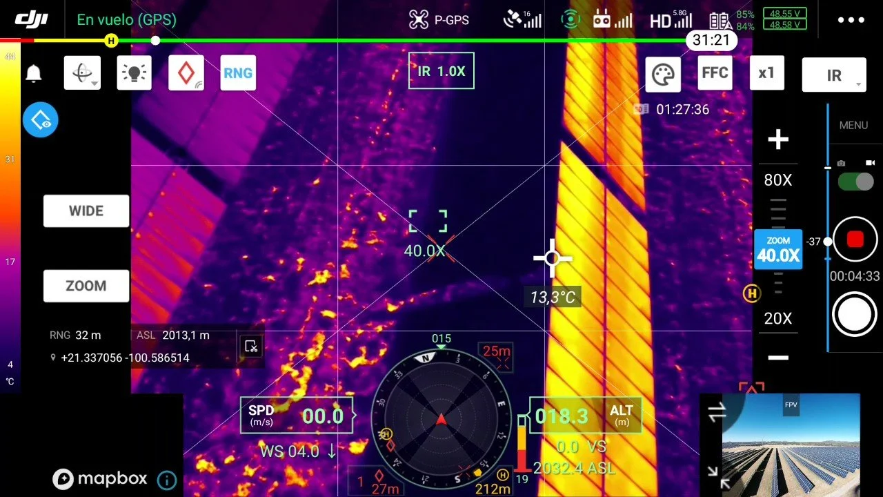 Inspección de paneles solares con drones DJI