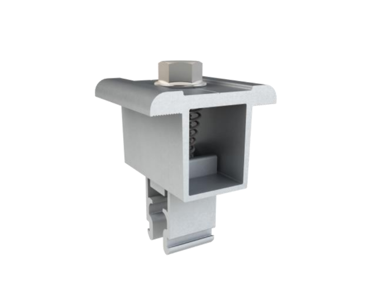 Abrazadera universal de aluminio para paneles 30–46 mm | Aluminext