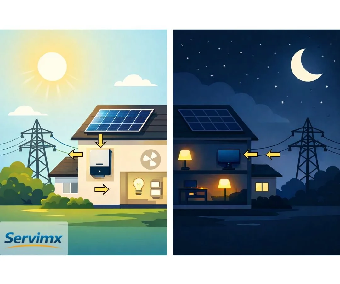 ¿Cómo funciona un sistema solar interconectado con CFE?