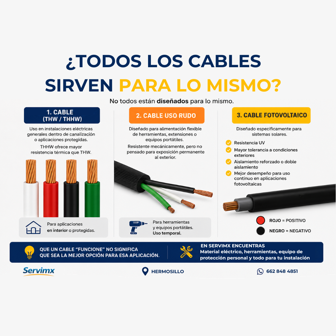 ¿Todos los cables sirven para lo mismo? Lo que debes saber antes de elegir un conductor