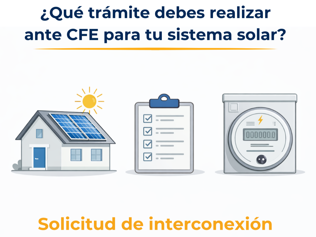 📋 ¿Qué trámite debes hacer ante CFE para que tu sistema solar realmente genere ahorro?