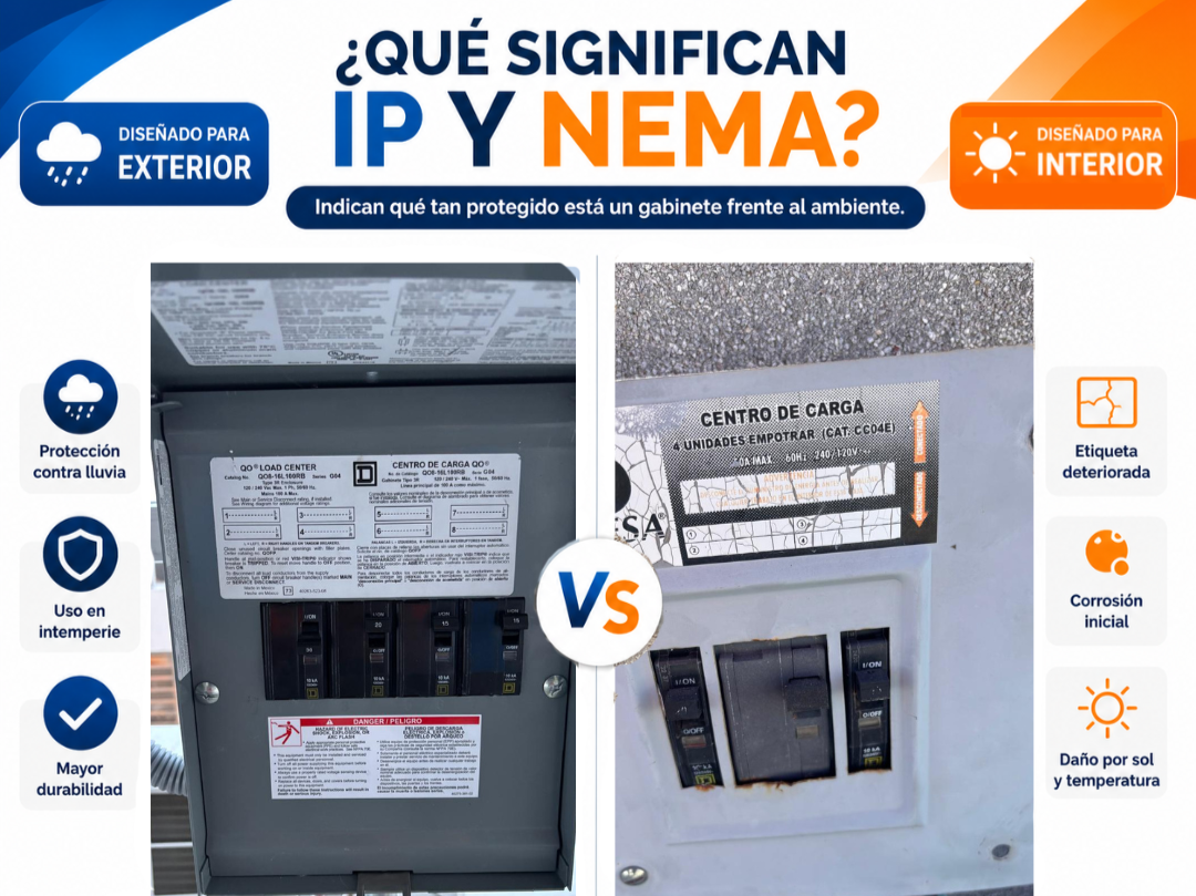 IP y NEMA: cómo elegir la protección adecuada para tus componentes eléctricos