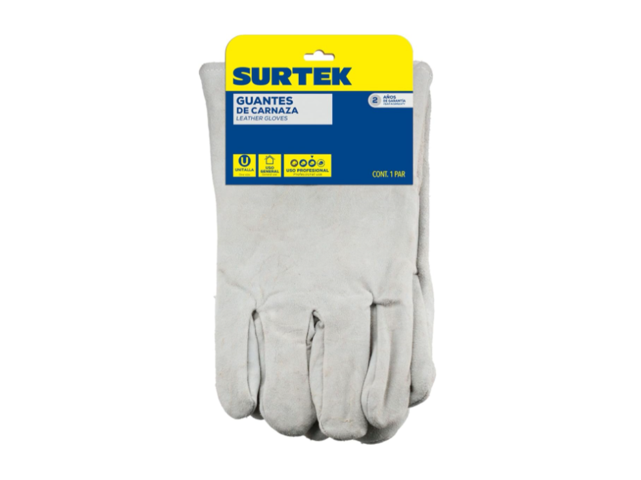 Guantes de Carnaza Surtek 137385 | Uso General e Industrial