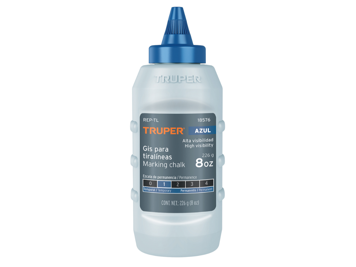 Gis para Tiralíneas de Alta Visibilidad 8 oz | Truper | Azul y Rojo
