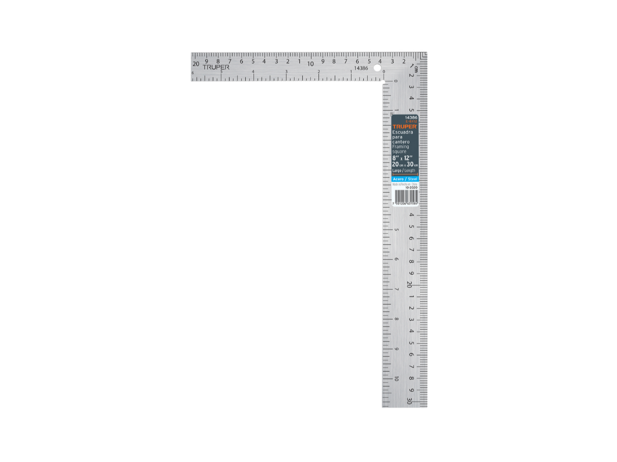 Escuadra 8" x 12" de Acero para Cantero | Truper