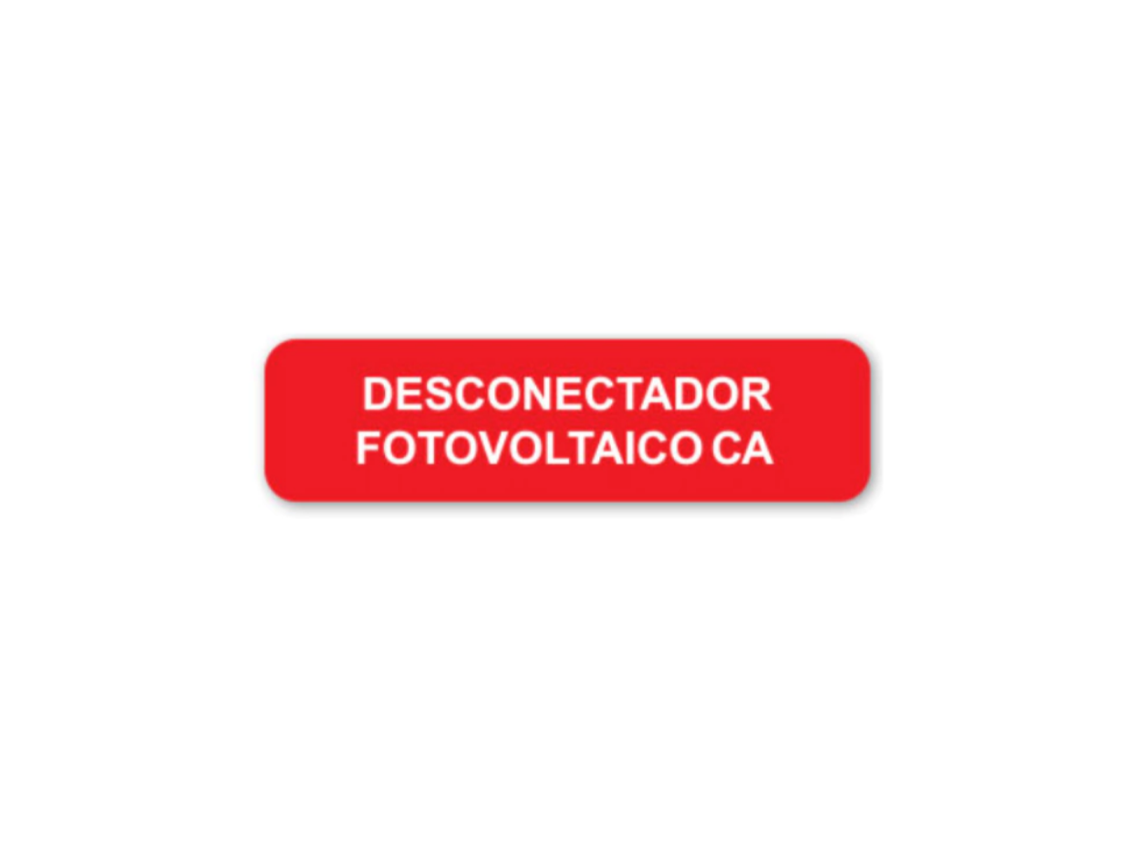 Etiqueta en Vinil Adhesivo para Señalización Fotovoltaica | 5 Opciones Disponibles