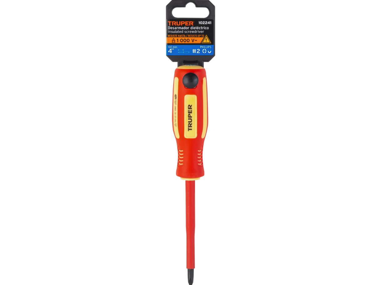 Desarmador Dieléctrico de Cruz 1/4" x 4" | Truper