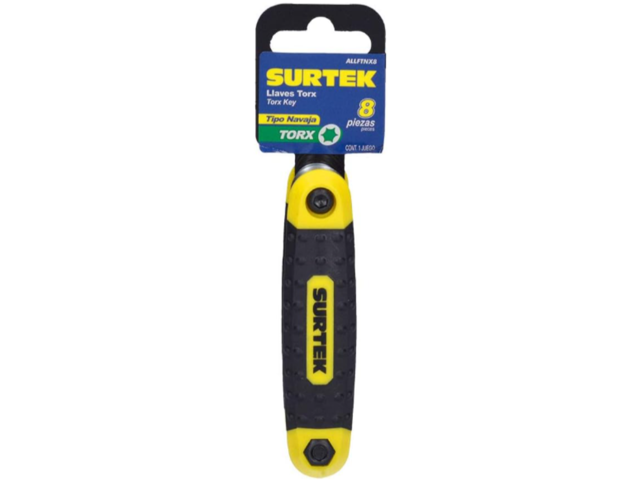 Juego de Llaves Hexagonales Torx Tipo Navaja | 8 Piezas | Surtek
