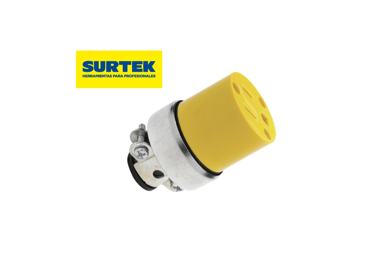 Contacto Blindado Metálico Aterrizado Color Amarillo | Surtek