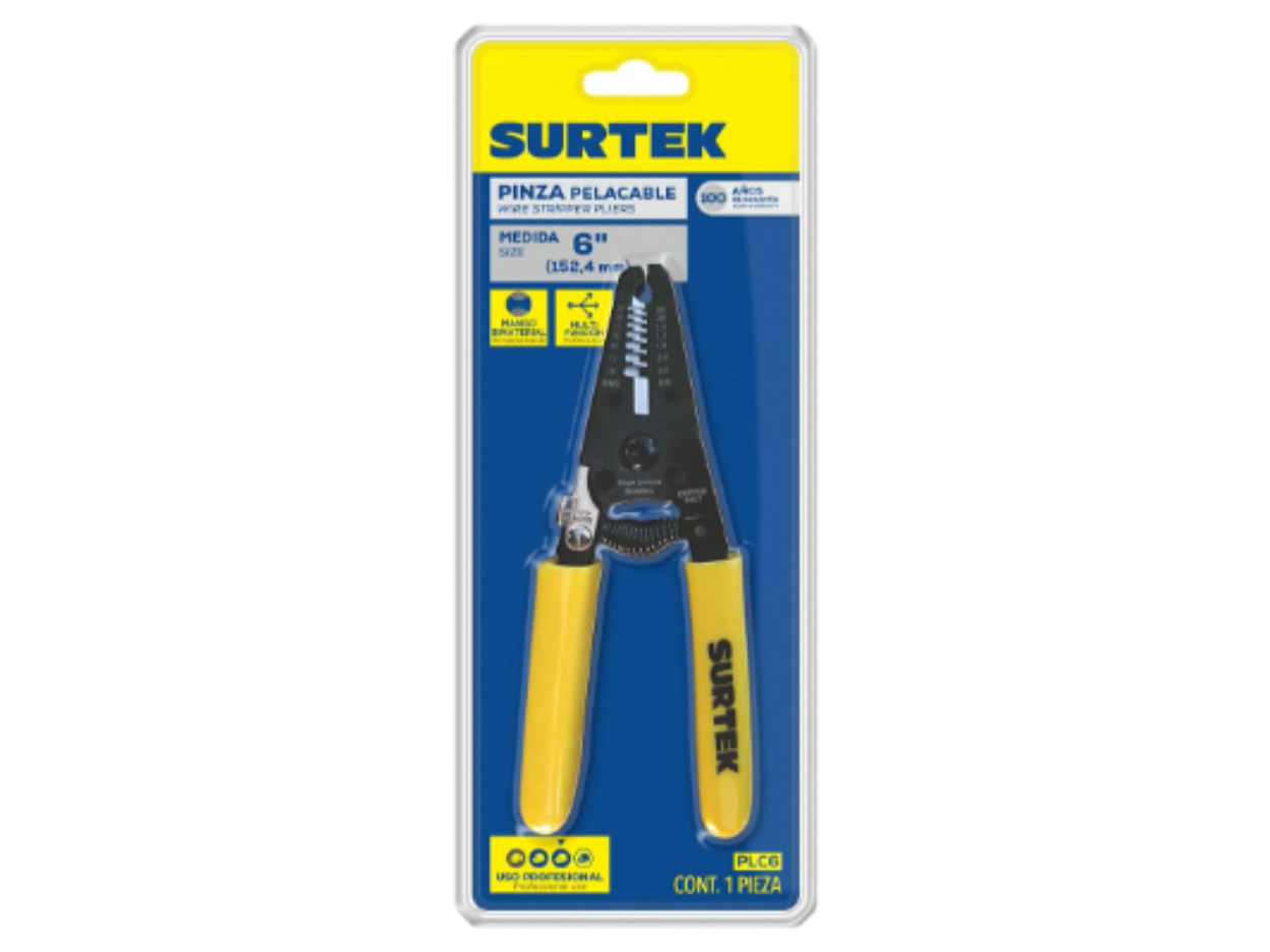 Pinza Pelacable 10-22 AWG de 6" | Surtek