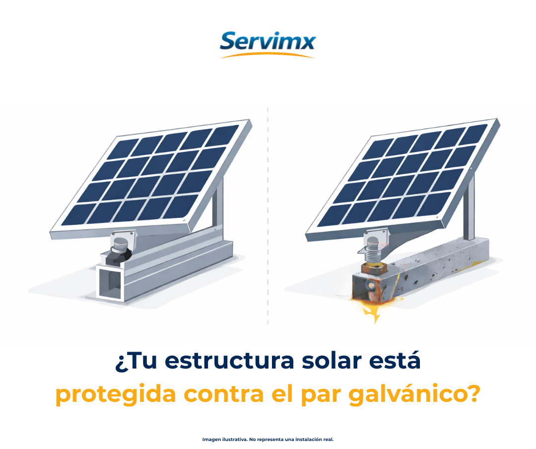 Estructura con y sin par galvánico