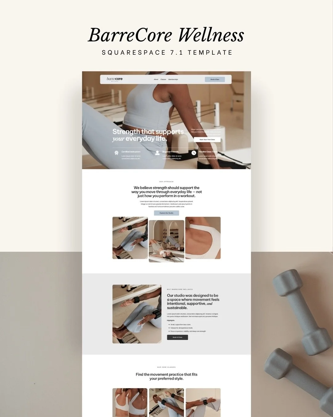 Sneak peek of a new Squarespace template I&rsquo;ve been building 👀

Designed specifically for Pilates, yoga, and wellness businesses that want a website that actually guides visitors toward booking.

I&rsquo;ll be opening early access to my templat