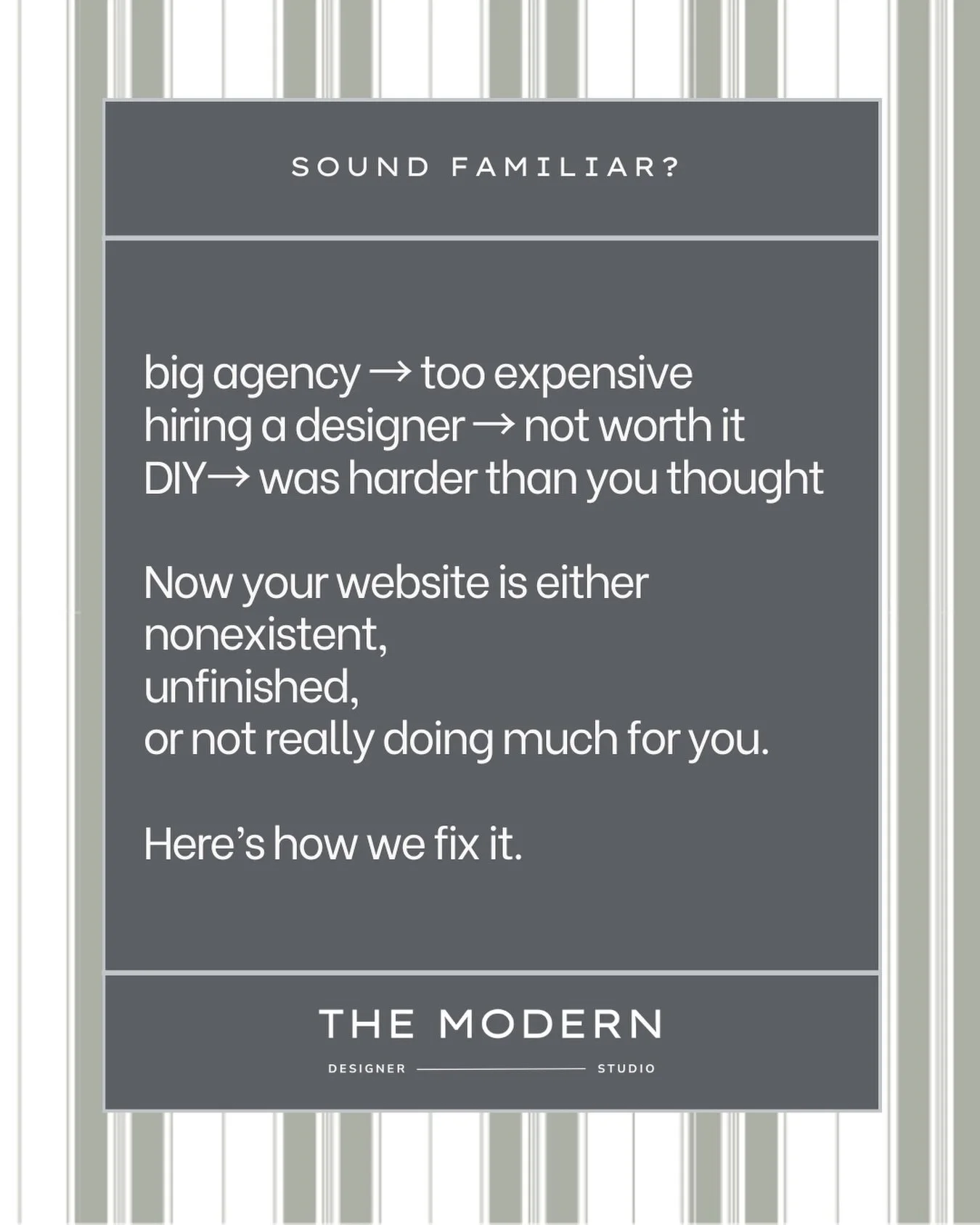 Homepage Headstart gives you the structure, messaging, and direction your website&rsquo;s been missing so you can finally move forward with clarity (and something that actually converts).
