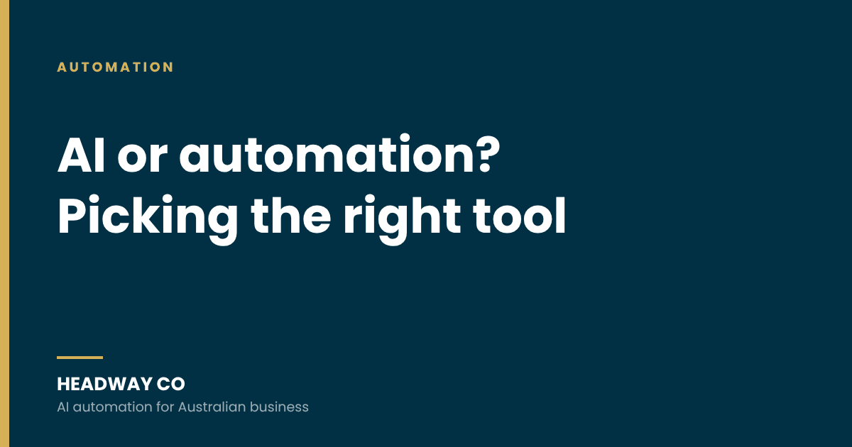 AI or automation: picking the right tool for the job