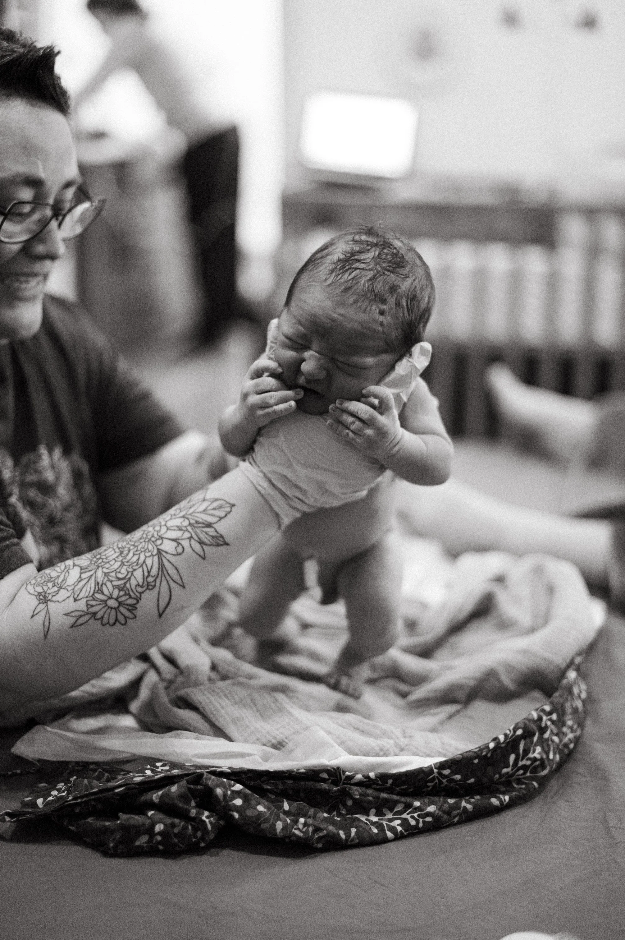 newborn exam, midwifery, newborn