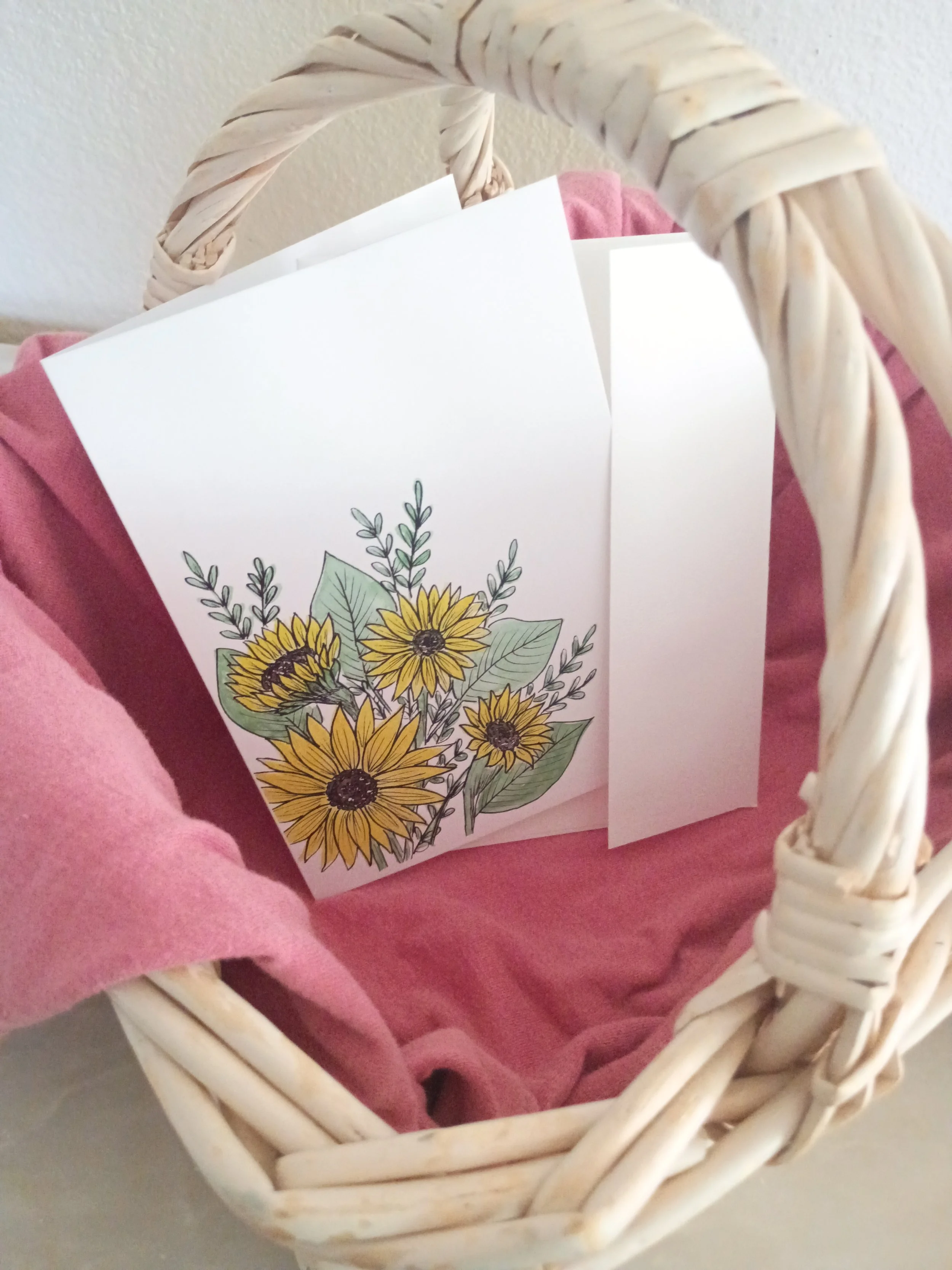 Sunflower Greeting Card with Envelope | Single Card