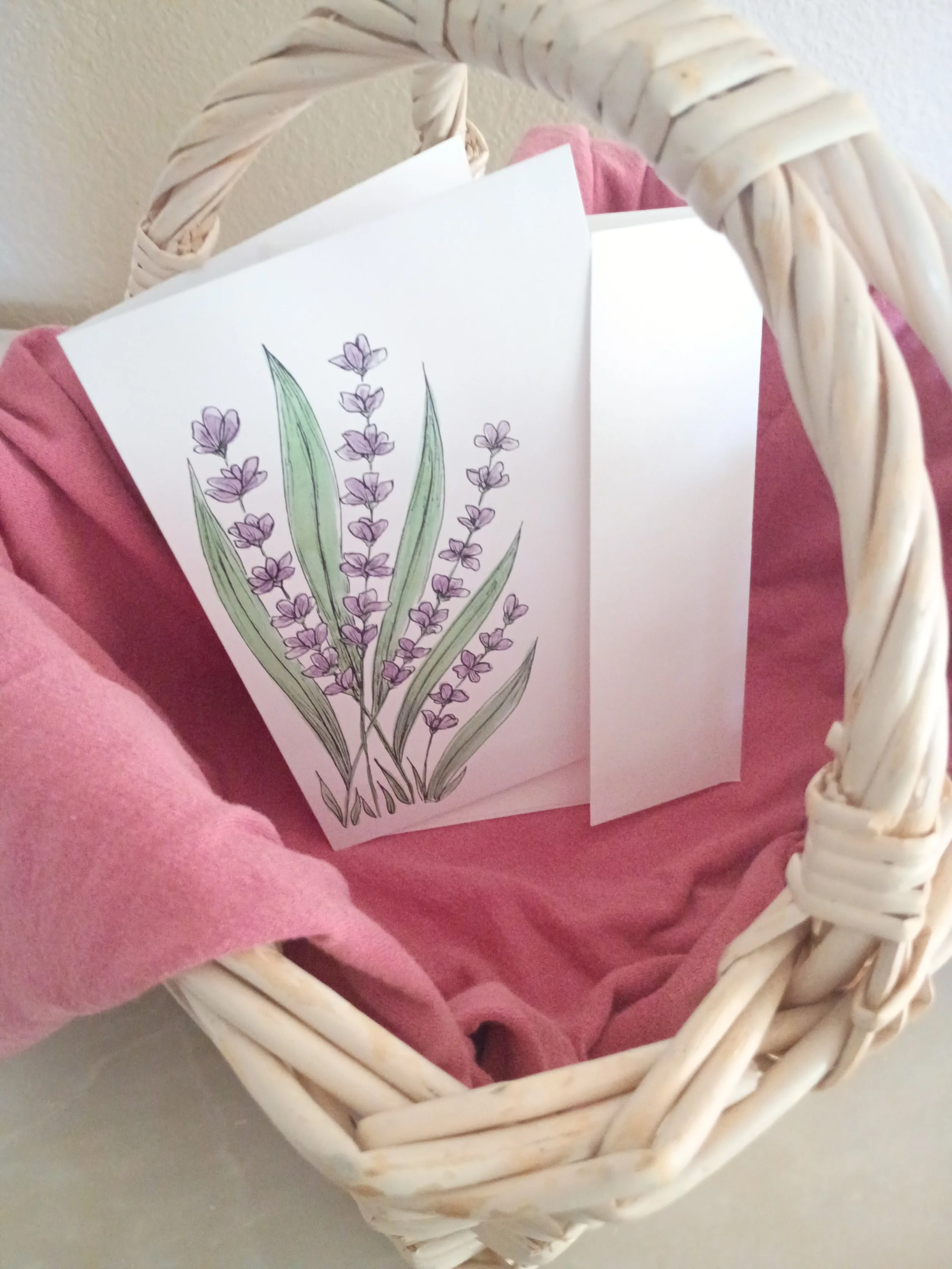 Lavender Greeting Card with Envelope | Single Card