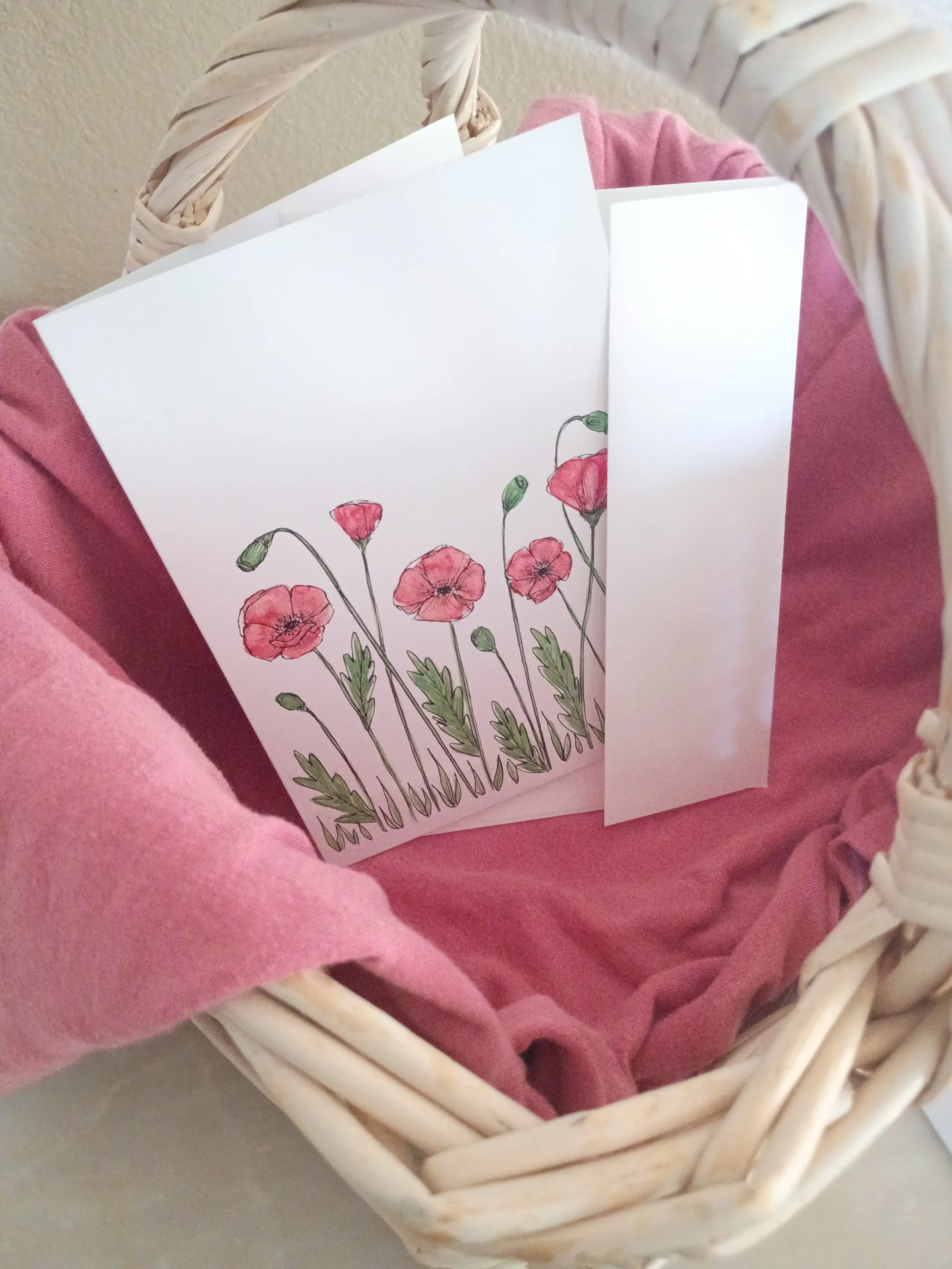 Poppy Greeting Card with Envelope | Single Card