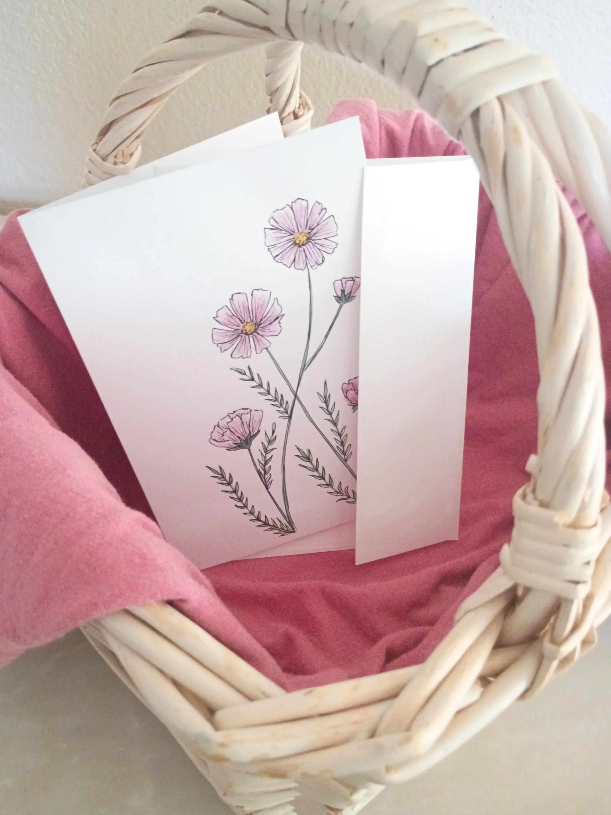 Cosmos Greeting Card with Envelopes | Single Card