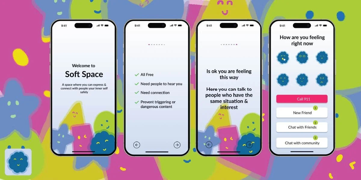 Soft Space is a gentle, anonymous peer-support platform that helps young adults express uncertainty, connect with others and feel less alone during major life transitions.