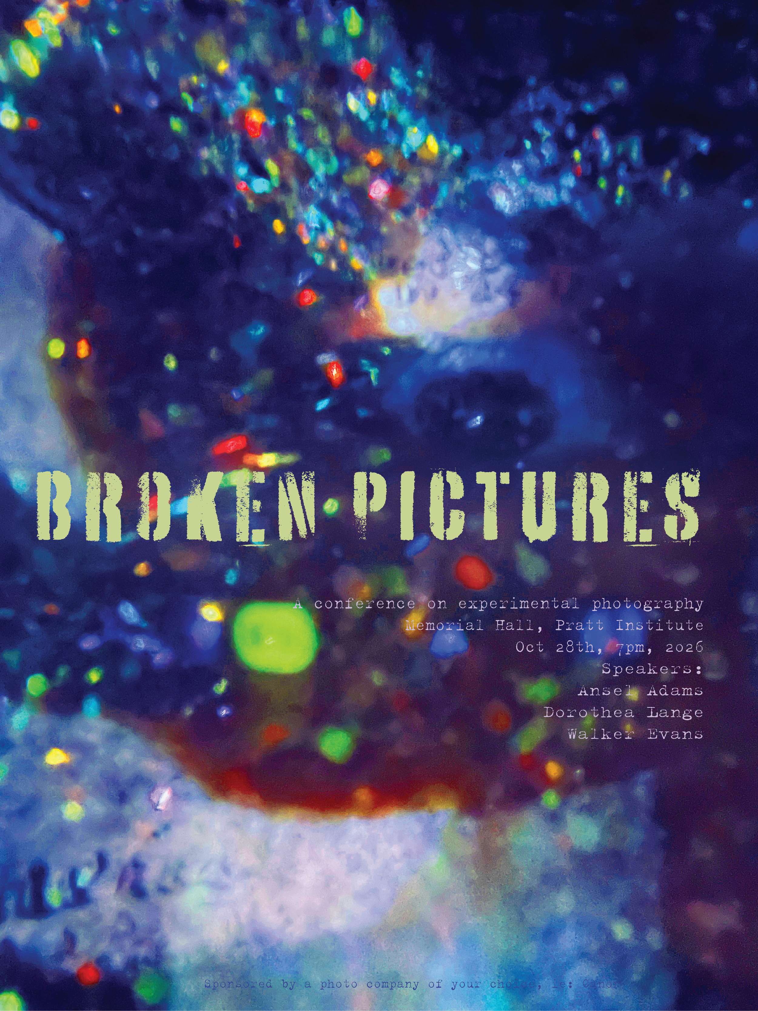 A water-filled glass jar was combined with glitter to create a suspended, reflective environment. With the room lights turned off, a flashlight was directed through the jar, allowing the glitter particles to catch and scatter the light, producing a l