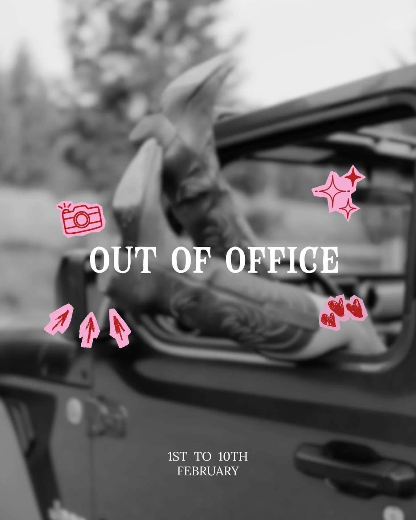 Out of office ❤️&zwj;🔥

Still checking in, just not glued to my laptop, I&rsquo;m busy building what&rsquo;s next for Quinn Graphic Studios behind the scenes! 

All enquires and email will still be replied to in this time just will take me a little 