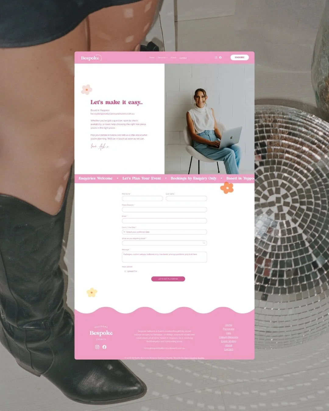 She said it needed to feel bigger, bolder and more &ldquo;Bespoke&rdquo; 🍾
 So that&rsquo;s exactly what we did.
Custom layouts. Clear services. Scroll stopping visuals. And a user journey that actually makes enquiring EASY.

Swipe to the final slid