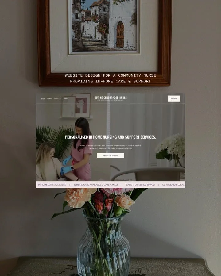 Soft, welcoming and designed with care 🥰

A little peek into the new website design for @our_neighbourhood_nurse, a community focused nursing service providing personalised in-home care &amp; support.

The goal for this project was to create a websi